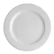 Steelite 61131ST0254 Avalon 9.5" Round Porcelain Plate, Wide Rim, Oven Safe to 500°F - 24/Case 1 image