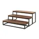 Steelite 7363MW335 Display Riser, 21.875" x 7.375" x 9" Black Metal Pivot Stand, 20"-29"W, 9"-11"H 2 image