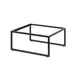 Steelite 7363MW337 Black Metal Rectangular Riser, 11.5" x 13.875" x 6" Pivot, 10"-19" W x 5"-8" H 1 image