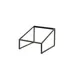 Steelite 7363MW341 Rectangle Angled Display Riser, 13.875" x 11.5" x 8.5", Black Metal Pivot Stand 1 image