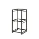 Steelite 7363MW344 Square Tiered Riser, 9.5"×9.5"×19.5" Black Metal, H 17"+ W 10"-19" D 9"+ 1 image
