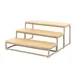 Steelite 7364MW335 Rectangle Display Riser, Champagne Beige Metal, 21.875" x 7.375" x 9" 2 image