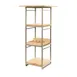 Steelite 7364MW345 Tiered Riser, 9.5" x 9.5" x 28.5", Champagne Beige Metal, Height 17"+ 2 image