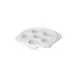 Steelite DCI25UW - White Ceramic Escargot Plate, 5-1/4" Dia, 6 Holes, Oven Safe - 1 Dozen 1 image