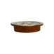 Steelite DCI27LBW - 5" Dia. 6-3/4" Hdl x 1-1/2" H Plate Ceramic Brown/White Oven LeadFree - 1 Dozen 1 image