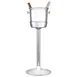 Steelite DW040042SS Wine Bucket Cooler, 12"W x 12"D x 24"H Silver Stainless Steel Stand, Height 24" 1 image