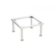 Steelite DW0731664SS Square Riser 6" W x 6" D x 4" H Stainless Steel Base, 9" Width, Up to 4" Height 1 image