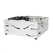 Steelite DWFB145 Riser – 14" W x 14" D x 5" H, 18/10 Stainless Base, Height 5"‑8" Width 10"‑19" 1 image