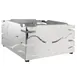 Steelite DWFB147 Riser - Stainless Steel Stand, 14" W x 14" D x 7" H, 5"-8" Height, 10"-19" 1 image