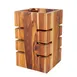 Steelite DWFB612WDT Fusion Buffer Riser – 6" W x 6" D x 12" H Wood, Brown, 9" Wide, 12"-16" High 1 image