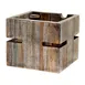 Steelite DWFB66WDAG Fusion Buffet Riser, 6" W x 6" D x 6" H Square Wood Base, Gray, 5"-8" Height 1 image