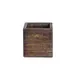 Steelite DWFBBX375AG Display Riser, 4" x 4" x 4" H Grey Wood, 9" Width/Depth, Haber Fusion Buffet 1 image