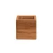 Steelite DWFBBX375T - Square 9" x 9" x 4" Natural Teak Wood Display Riser, Fusion Buffet System 1 image