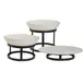 Steelite GS196672 - Set of 3 Risers, 8-1/2" Dia, Heights 6-5/8"-4-3/8"-2-3/8", Steel Black - 3/Set 2 image