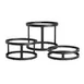Steelite GS196672 - Set of 3 Risers, 8-1/2" Dia, Heights 6-5/8"-4-3/8"-2-3/8", Steel Black - 3/Set 1 image