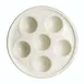 Steelite HL11660ALBB - 6-H Escargot Plate, 6-3/4" Dia x 1-1/2" H, White/Lenox Brown China, 1 Dozen 2 image