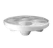 Steelite HL11660AWHA Escargot Plate, 6" Dia, 6 Holes, 6-3/4" x 1-1/2" Hall China, White - 1 Dozen 1 image