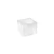 Steelite KMK2533SH - White Resin Riser/Box, 4" x 4" x 4" Cube, Smooth Flip-Open Design, 6/Case 1 image