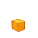 Steelite KMK2533TG - 4" Cube Riser/Box, 21 Oz, 4" x 4" x 4" Resin Tangerine Orange, Carved - 6/Case 1 image