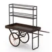 Steelite MGCCNT01DPXX Mogogo Cantine Serving Cart With Shelves, Dark Finish, Copper Wheels 1 image