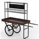Steelite MGCCNT03DSXX Mogogo Cantine Serving Cart With Shelf And Sign Dark Finish With Black Wheels 1 image
