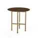 Steelite MGCCVR01WBXX Mogogo Buffet Solutions Clix Table, 30" Round, Bengali Mango Wood, Brushed Brass 1 image