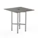 Steelite MGCCVS01GSXX Mogogo Buffet Solutions Clix Table, 30x30, Grey Slate BHP Laminate Top, Brushed Stainless Steel 1 image