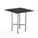 Steelite MGCCVS01MSXX 30x30 Square Nero Marquina Marble BHP Laminate Top Brushed Stainless Steel Pedestal Table 1 image