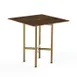 Steelite MGCCVS01WBXX Mogogo Buffet Solutions Clix Table, 30" Square, Bengali Mango Wood BHP Laminate Top, Brushed Brass 1 image