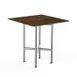 Steelite MGCCVS01WSXX 30x30 Square Bengali Mango Wood BHP Laminate Top Brushed Stainless Steel Legs 30H 1 image