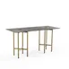 Steelite MGCCYG01GBXX Mogogo Buffet Solutions Clix Table, 72x30, Grey Slate BHP Laminate, Brushed Brass 1 image