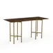 Steelite MGCCYG01WBXX Mogogo Buffet Solutions Clix Table, 72" x 30" x 36"H, Rectangular, Bengali Mango Wood BHP Laminate Top 1 image