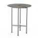 Steelite MGCCYR01GSXX Mogogo Buffet Solutions Clix Table, 30" Round, 36"H, Grey Slate Laminate Top, Brushed Stainless Steel 1 image
