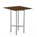 Steelite MGCCYS01WSXX 30" Square Bengali Mango Wood BHP Laminate Top Brushed Stainless Steel Table 1 image