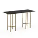 Steelite MGCCZG01MBXX 72" Rectangular Bar Height Table, Nero Marquina Marble BHP Laminate Top, Brushed Brass Segments, 42"H 1 image