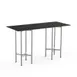 Steelite MGCCZG01MSXX 72" x 30" x 42"H Rectangular Bar Height Table, Nero Marquina Marble BHP Laminate Top, Brushed Stainless Steel 1 image