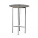 Steelite MGCCZR01GSXX 30 Inch Round Bar Height Table, Grey Slate BHP Laminate Top, Brushed Stainless Steel 1 image