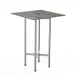 Steelite MGCCZS01GSXX 30" Square Bar Height Table, Grey Slate BHP Laminate Top, Brushed Stainless Steel 1 image