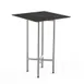 Steelite MGCCZS01MSXX 30" Square Bar Height Table, Nero Marquina Marble BHP Laminate Top, Brushed Stainless Steel 1 image
