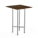 Steelite MGCCZS01WSXX Mogogo Buffet Solutions Clix Table, 30" Square, 42"H, Bengali Mango Wood BHP Laminate Top, Brushed Stainless Steel 1 image