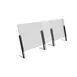 Steelite MGCDVO05CSAS V‑Shield Sneeze Guard 90"x35½" Single Clear Acrylic Steel Frame 6" Opening 1 image