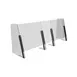 Steelite MGCDVO06CSAS Sneeze Guard, 90" x 35½" Clear Acrylic, Frame, 6" Opening, 6 Legs & Hardware 1 image