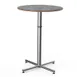 Steelite MGCPBR01GSXX 30" Round Bar Height Table, 42"H, BHP Laminate Top, Brushed Stainless Steel Base 1 image