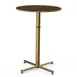 Steelite MGCPBR01WBXX 30" Round Bar Height Table, 42"H, BHP Laminate Top, Brushed Brass, Knockdown 1 image
