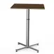 Steelite MGCPBS01WSXX 30x30x42 Bar Height Table, Square Bengali Mango Wood Top, Brushed Stainless Steel 1 image