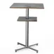 Steelite MGCPBS02GSXX 30x30x42.5H Square Bar Height Table, Grey Slate Laminate Top, Brushed Stainless Steel 1 image