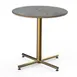 Steelite MGCPRR01GBXX 30" Round Bistro Table, 29"H, Grey Slate Laminate Top, Brushed Brass Base 1 image