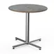 Steelite MGCPRR01GSXX 30" Round Bistro Table, 29"H, Grey Slate BHP Laminate Top, Brushed Stainless Steel Base 1 image