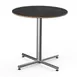 Steelite MGCPRR01MSXX Mogogo Bistro Table, 30" Round, Nero Marquina Marble BHP Laminate Top, Brushed Stainless Steel Base 1 image