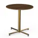 Steelite MGCPRR01WBXX 30" Round Bengali Mango Wood Bistro Table, 29"H, Four Point Pedestal Base 1 image